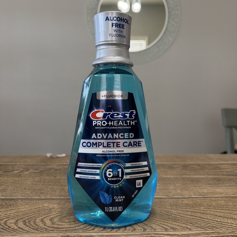 Crest Pro-Health Advanced Mouthwash Alcohol Free Fluoride Clean Mint